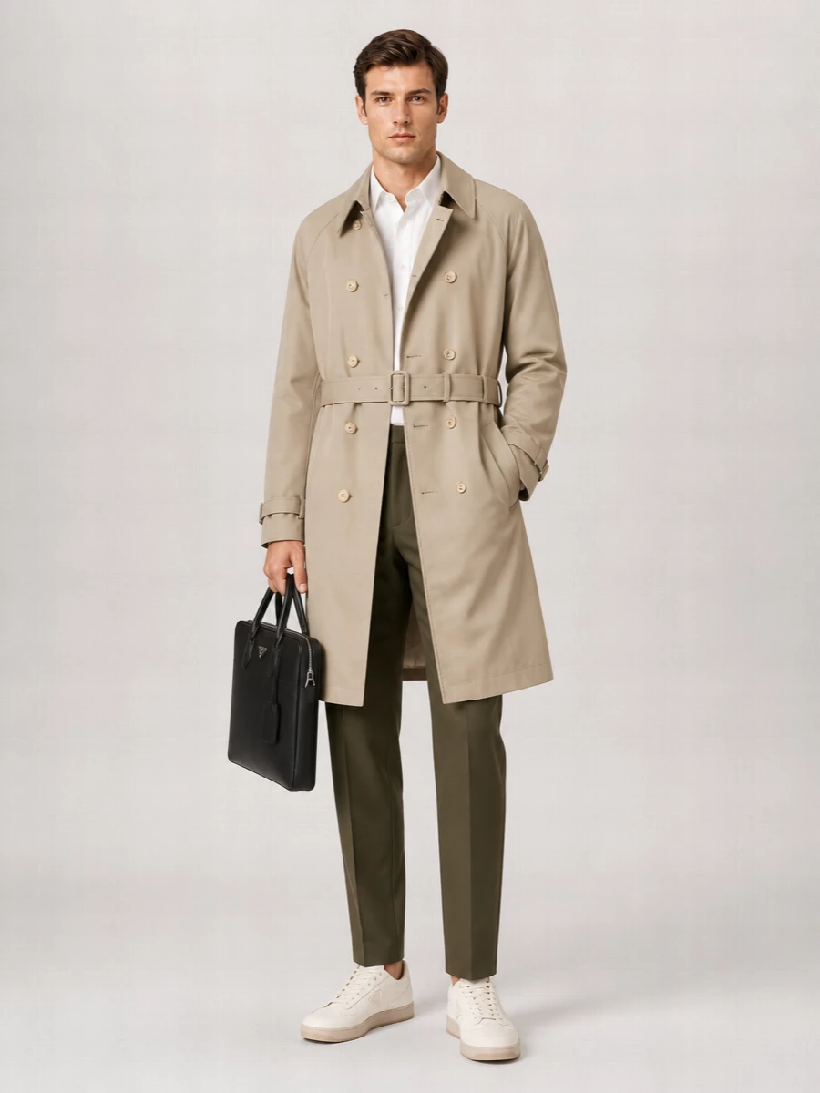 Prada Virgin Wool Trench Coat