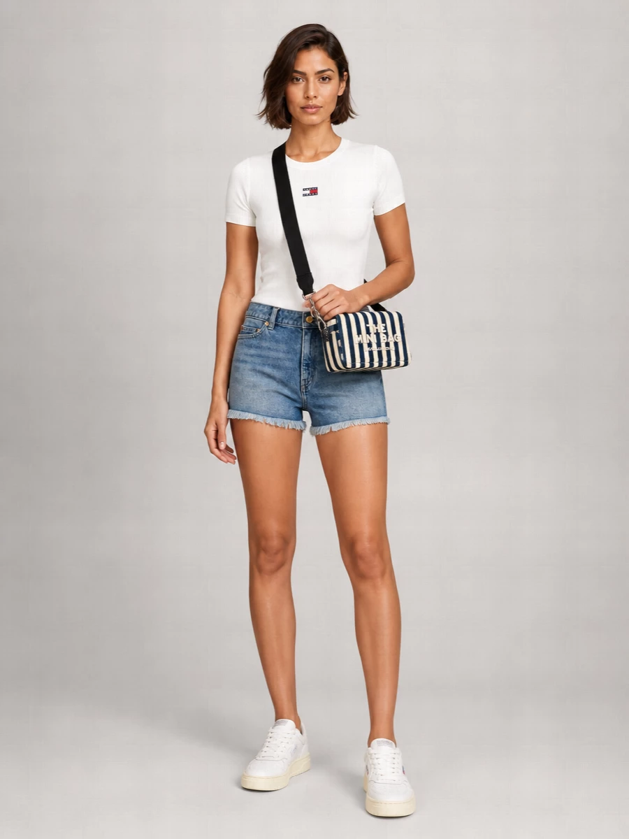Marc Jacobs Mini Stripe Cotton Crossbody Bag