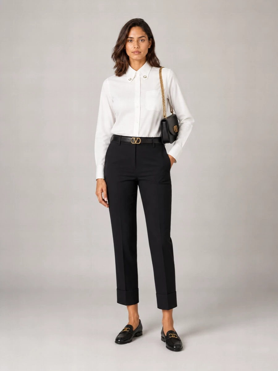 Valentino Wool Tailored Trousers