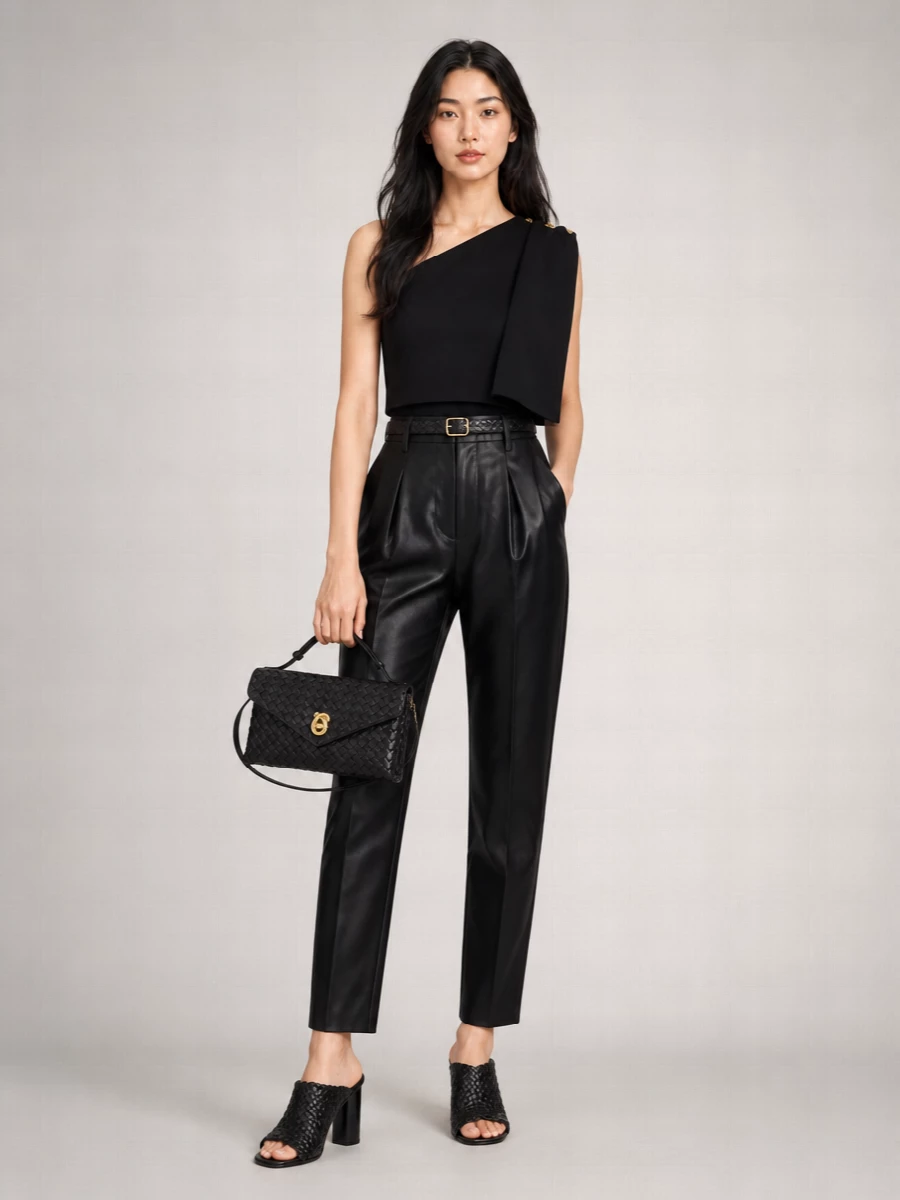Bottega Veneta Silk Straight-Leg Tailored Trousers