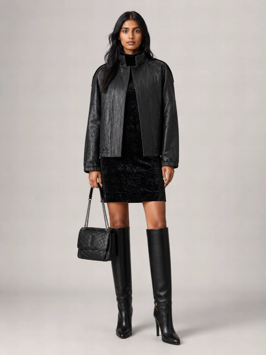 Saint Laurent Niki Medium Leather Shoulder Bag