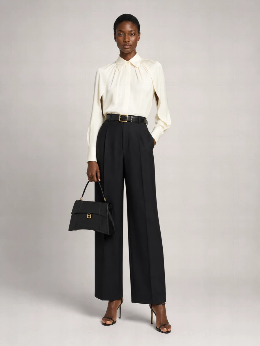 Max Mara Silk Wide-Leg Trousers