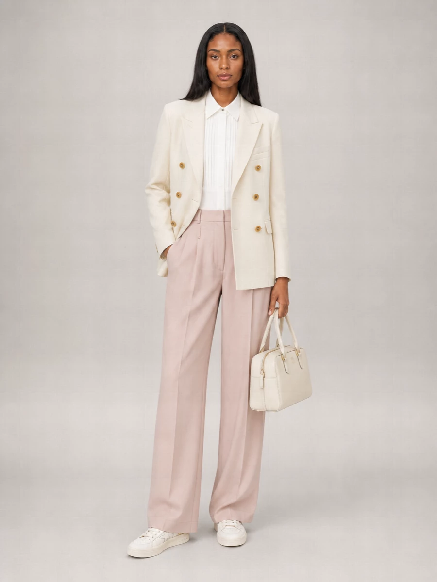Golden Goose Wool Blend Double Breasted Blazer