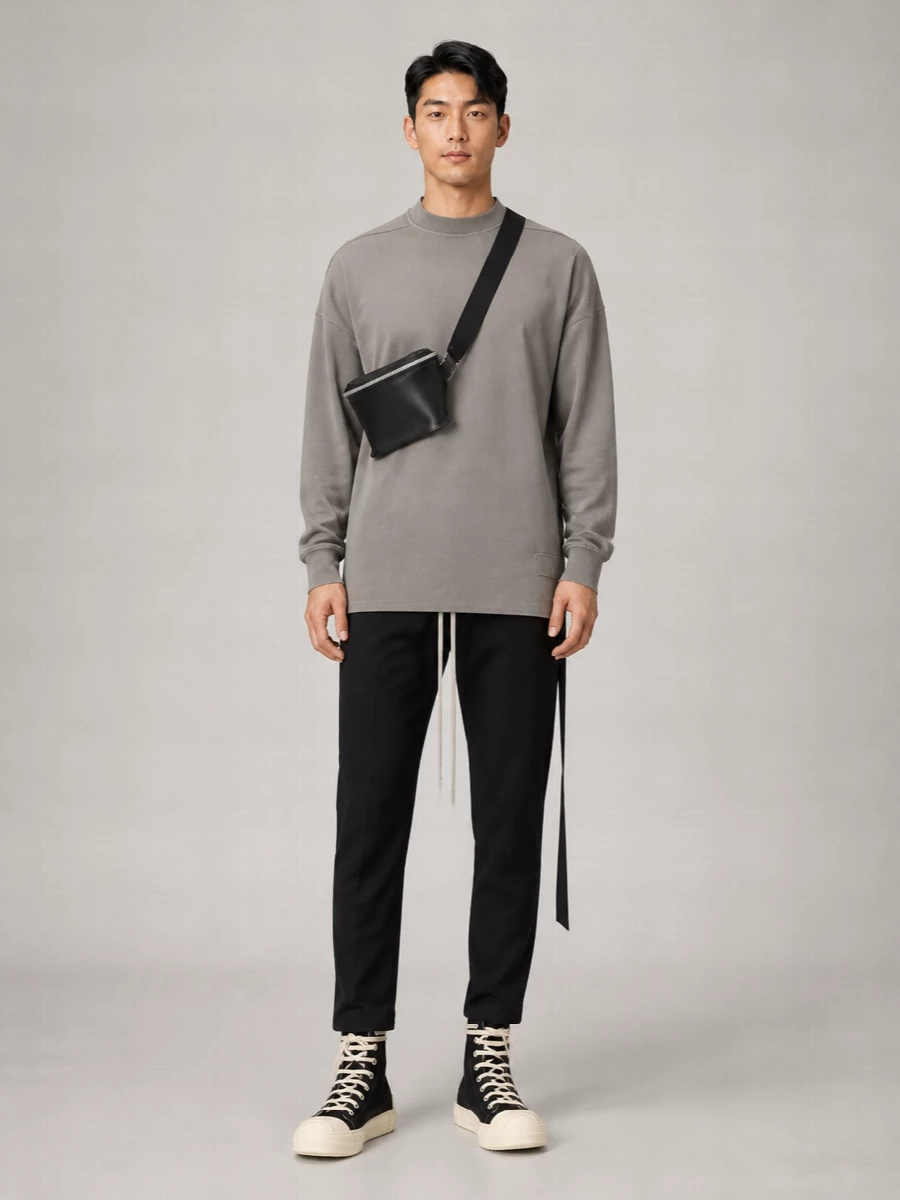 Rick Owens Drkshdw Cotton Oversized Long-Sleeve T-Shirt
