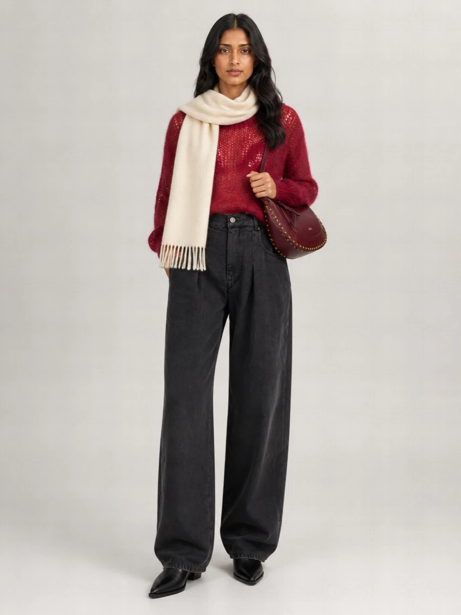 Isabel Marant Mohair Open-Knit Crewneck Jumper