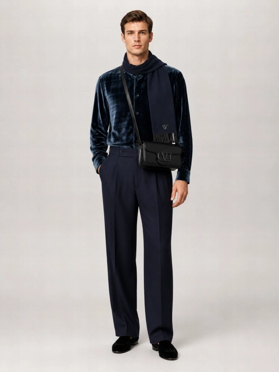 Giorgio Armani Silk Velvet Regular-Fit Shirt