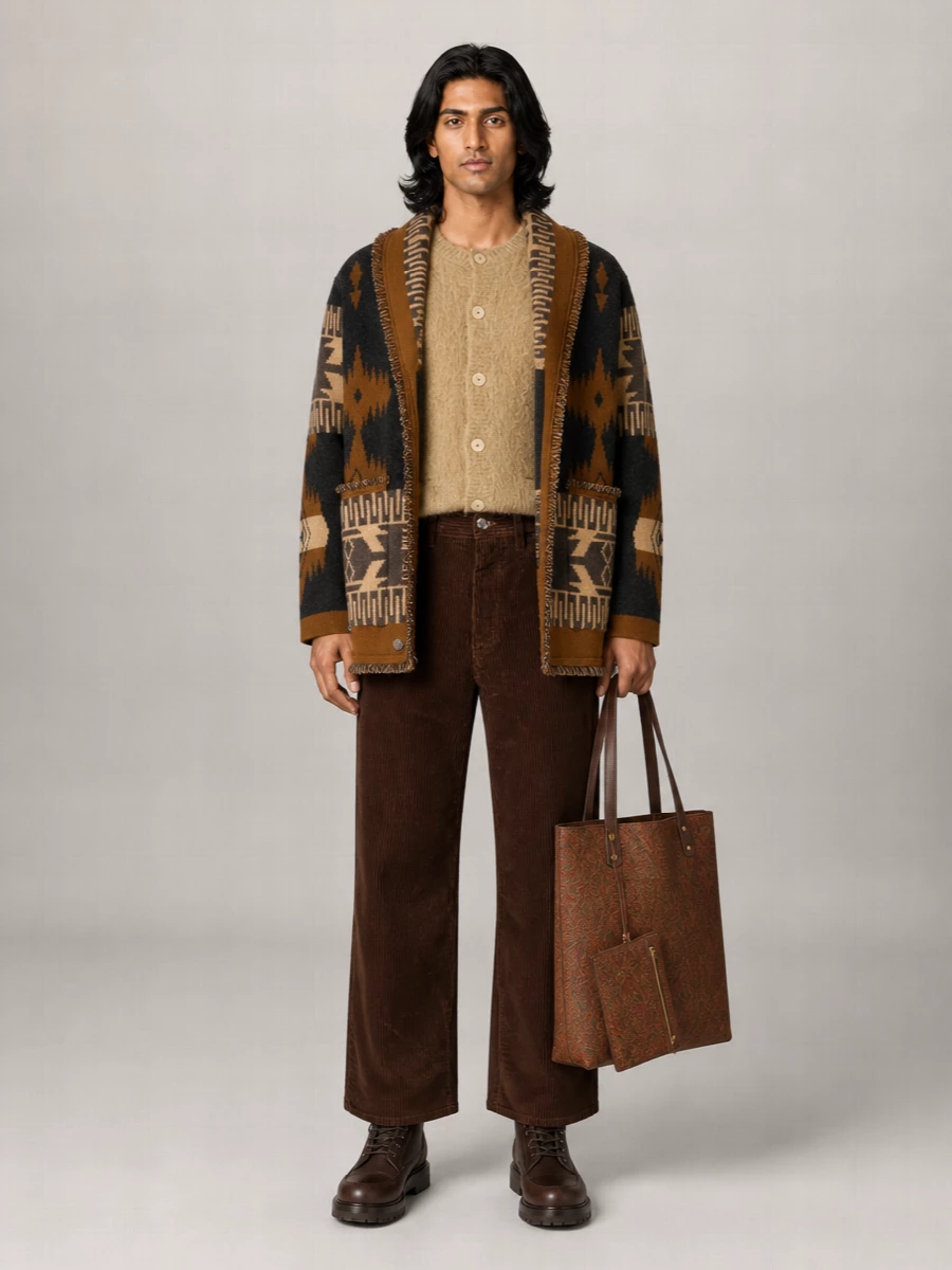 Alanui Embroidered Cashmere Single Breasted Coat