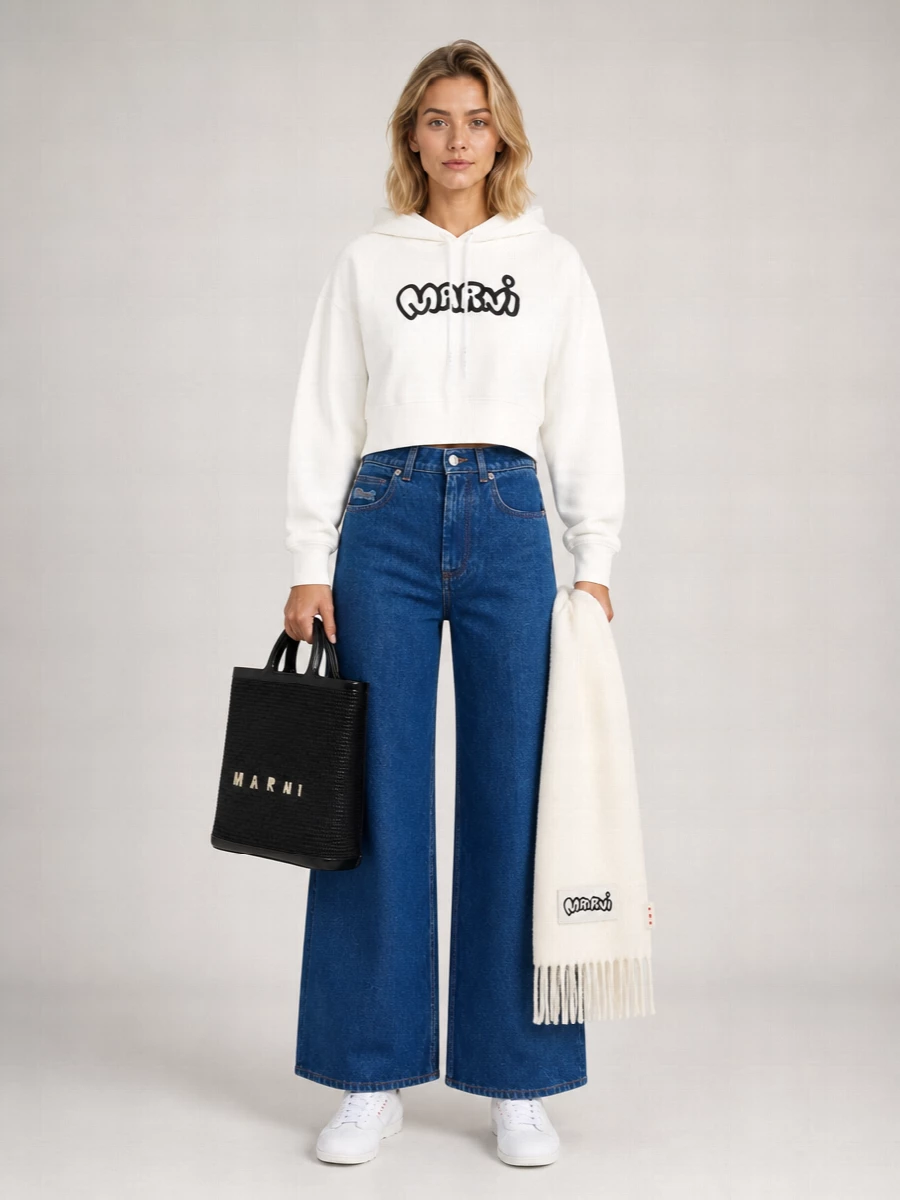 Marni Cotton Logo-Print Sweatshirt