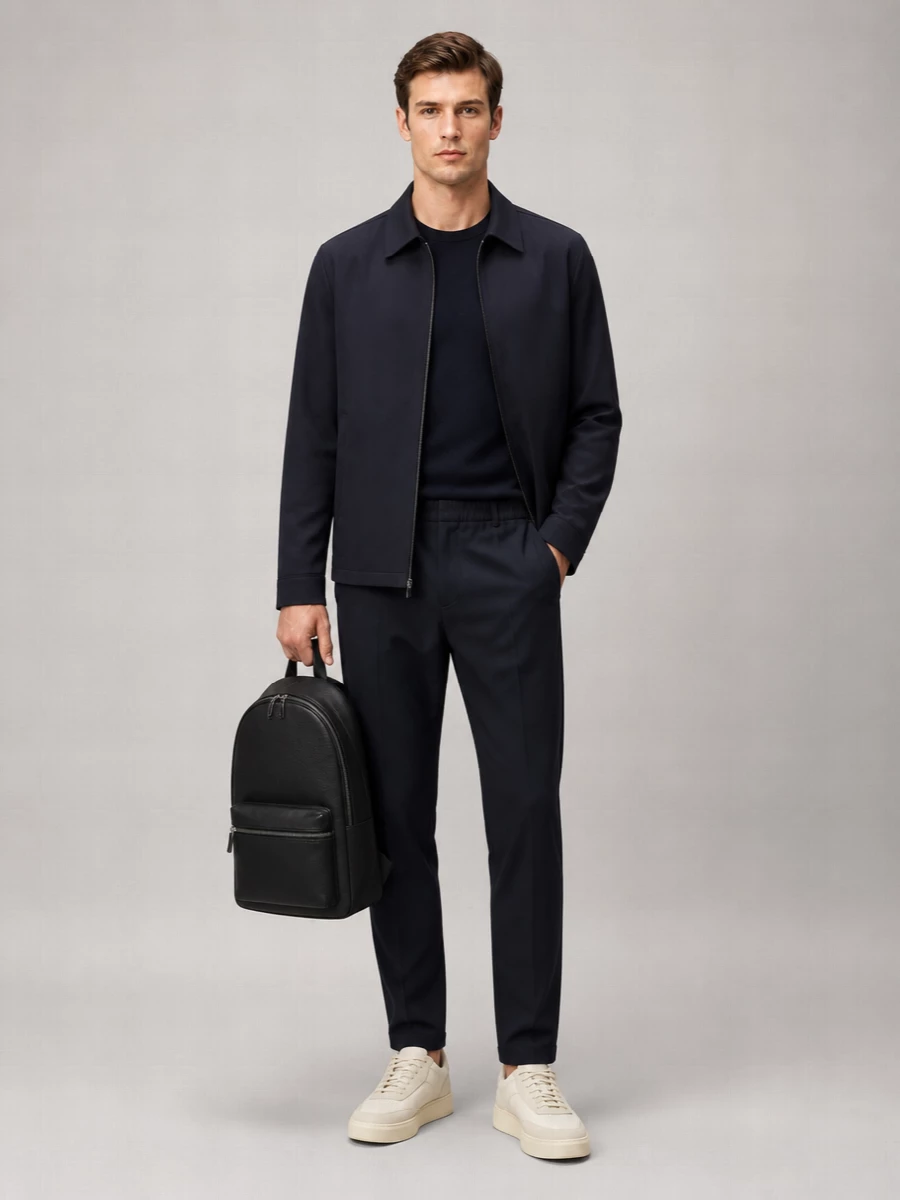 Boss Virgin Wool Single Breasted Coat