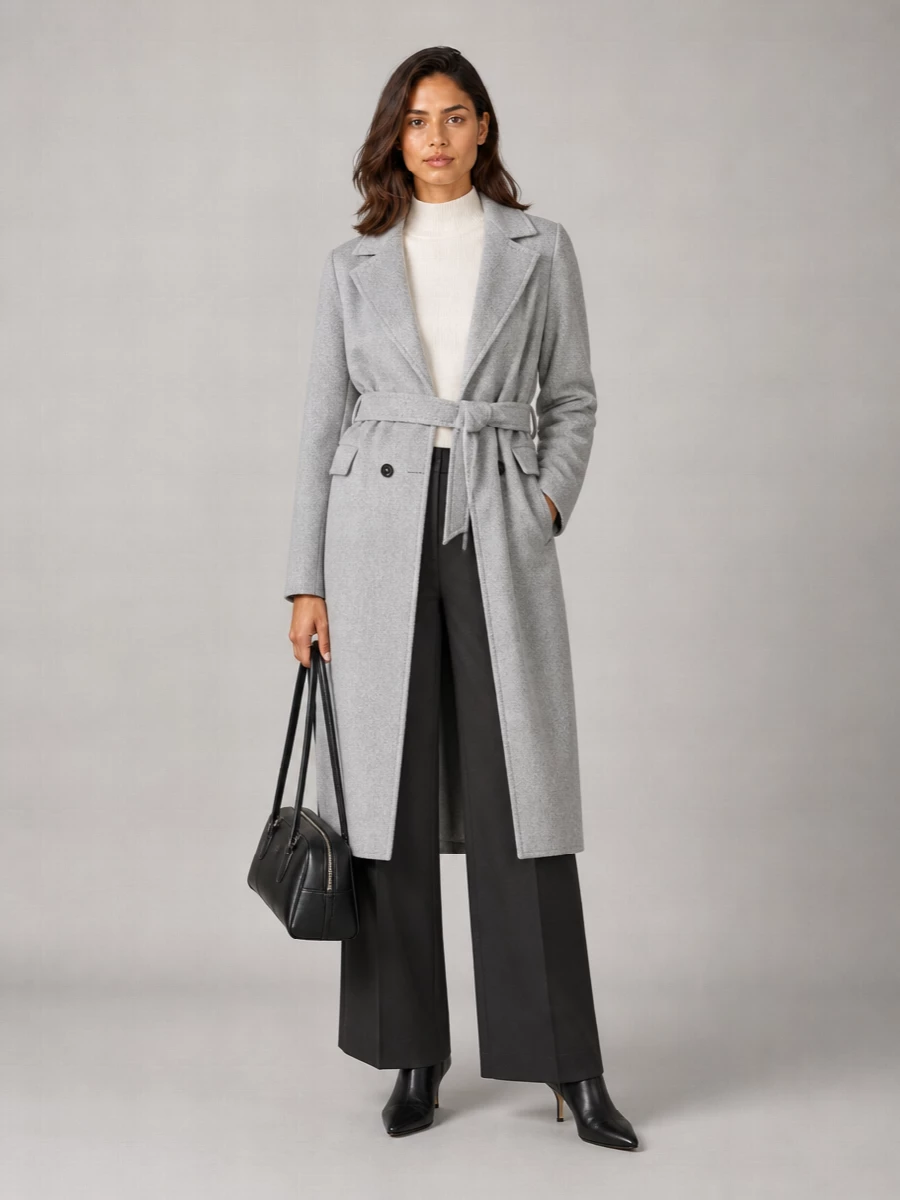 S Max Mara Cashmere Blend Double-Breasted Midi Coat