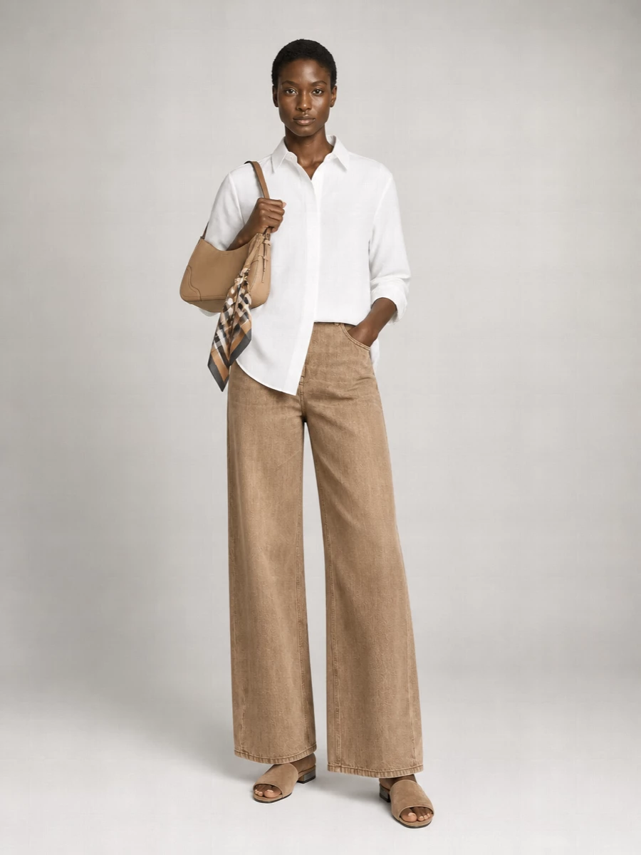 Brunello Cucinelli Denim Wide-Leg Jeans