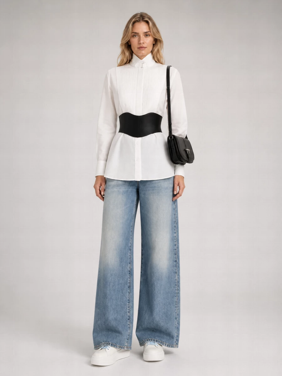 Alexander Mcqueen Wide-Leg Denim Jeans
