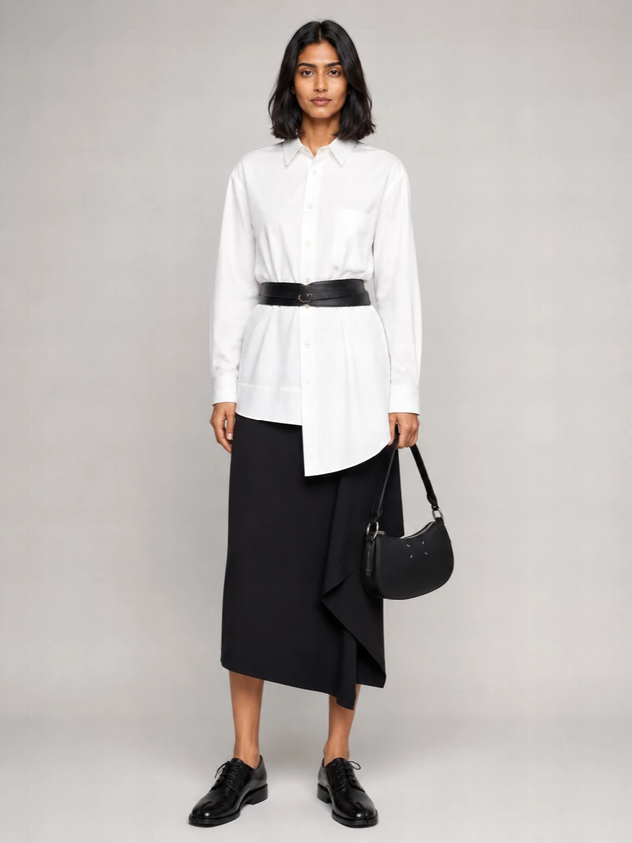 Comme Des Garçons Asymmetric Cotton Shirt