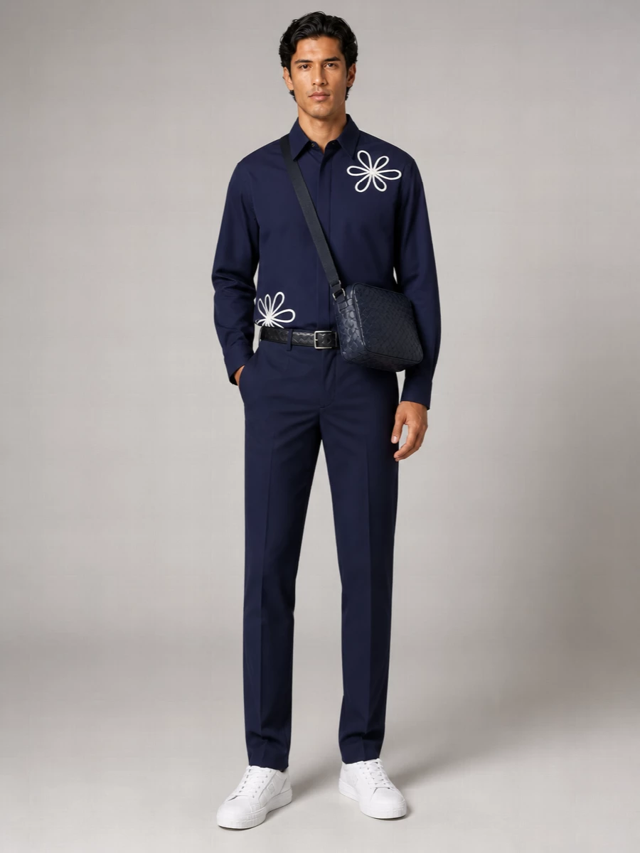 Fendi Floral Cutout Poplin Shirt
