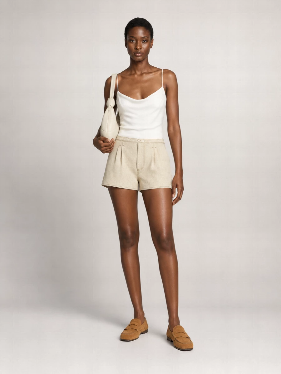 Jacquemus Denim Mid-Rise Cropped Shorts