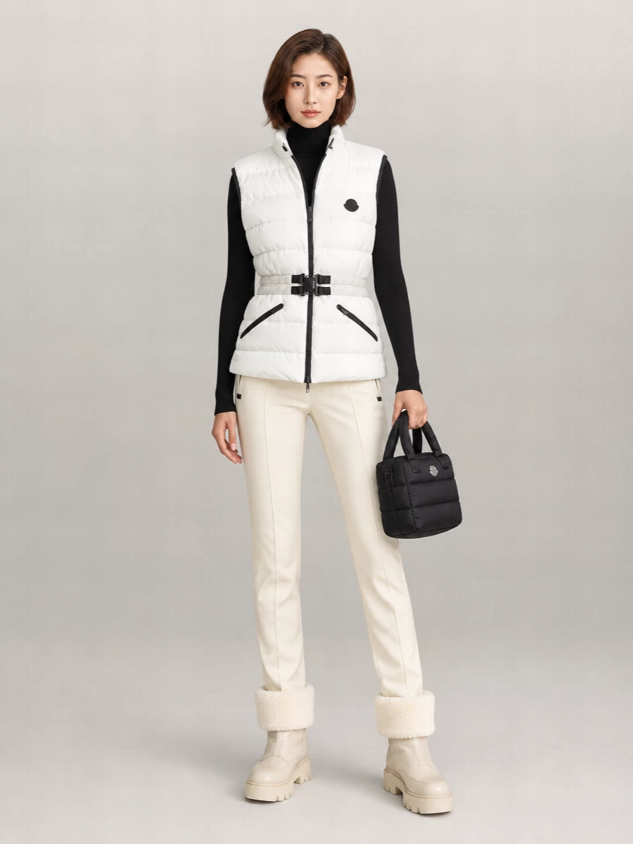 Moncler Down Quilted Belted Gilet