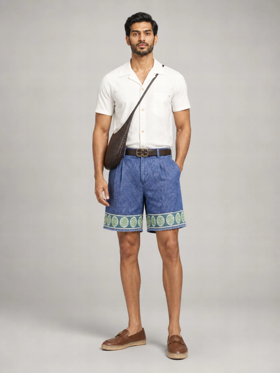 Valentino Garavani Denim Tailored Shorts