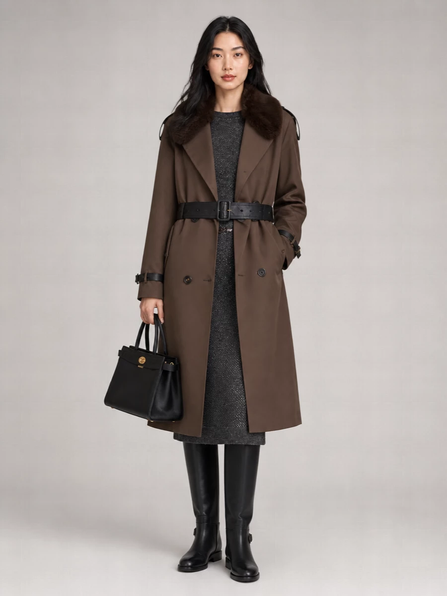 Burberry Cotton Double-Breasted Trench Coat