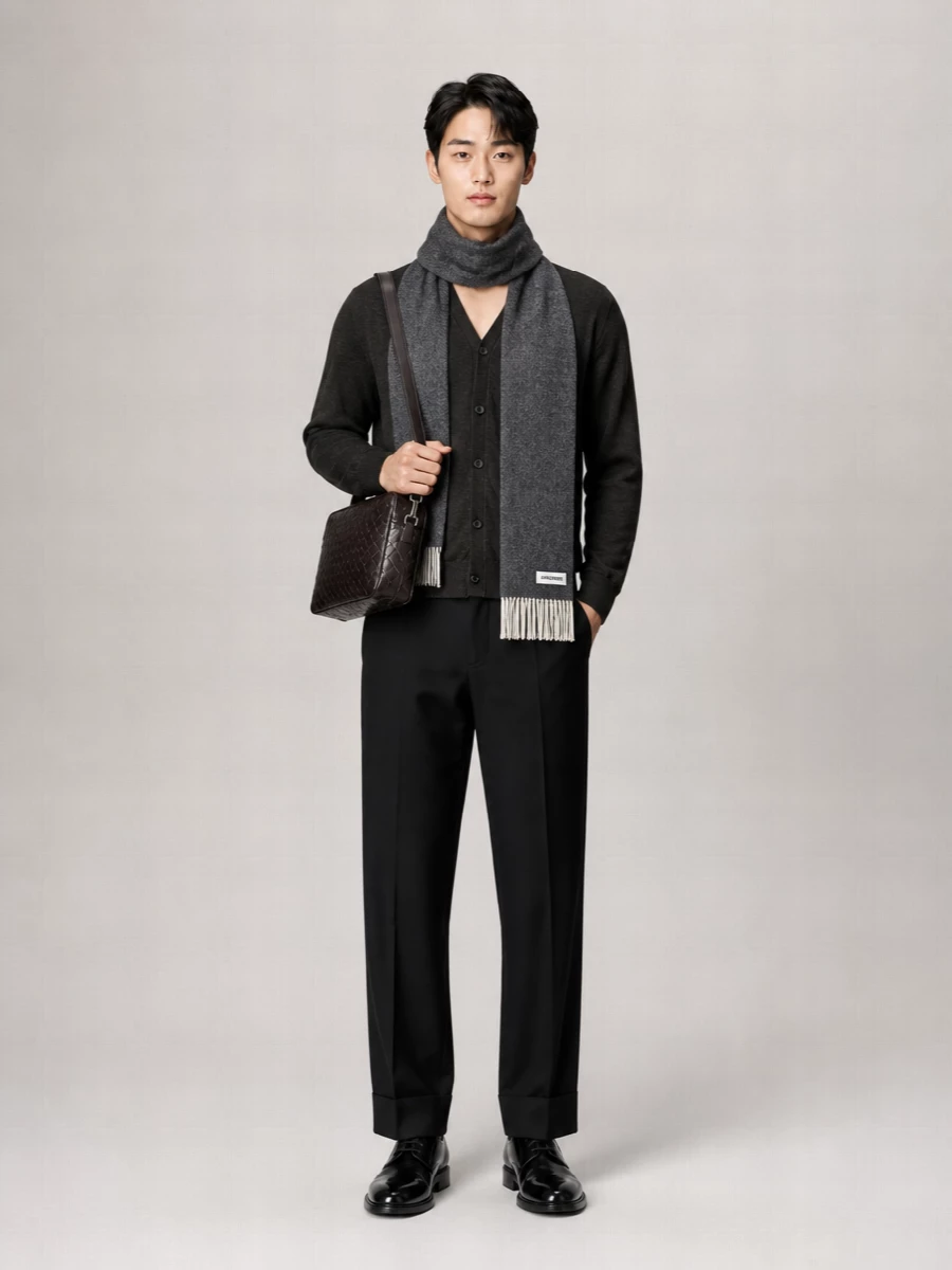 Maison Margiela Wool V-Neck Ribbed Cardigan