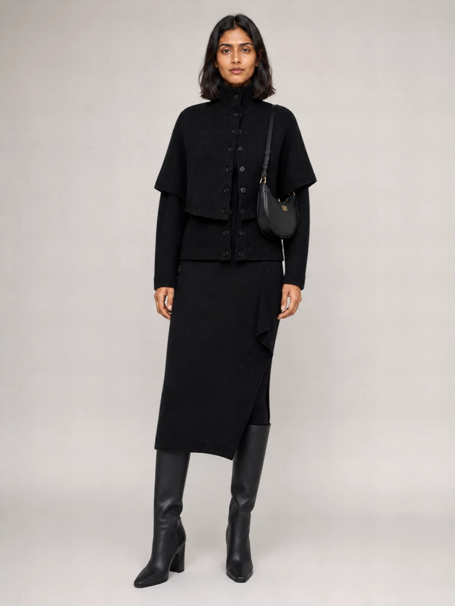 Vince wool cape cardigan