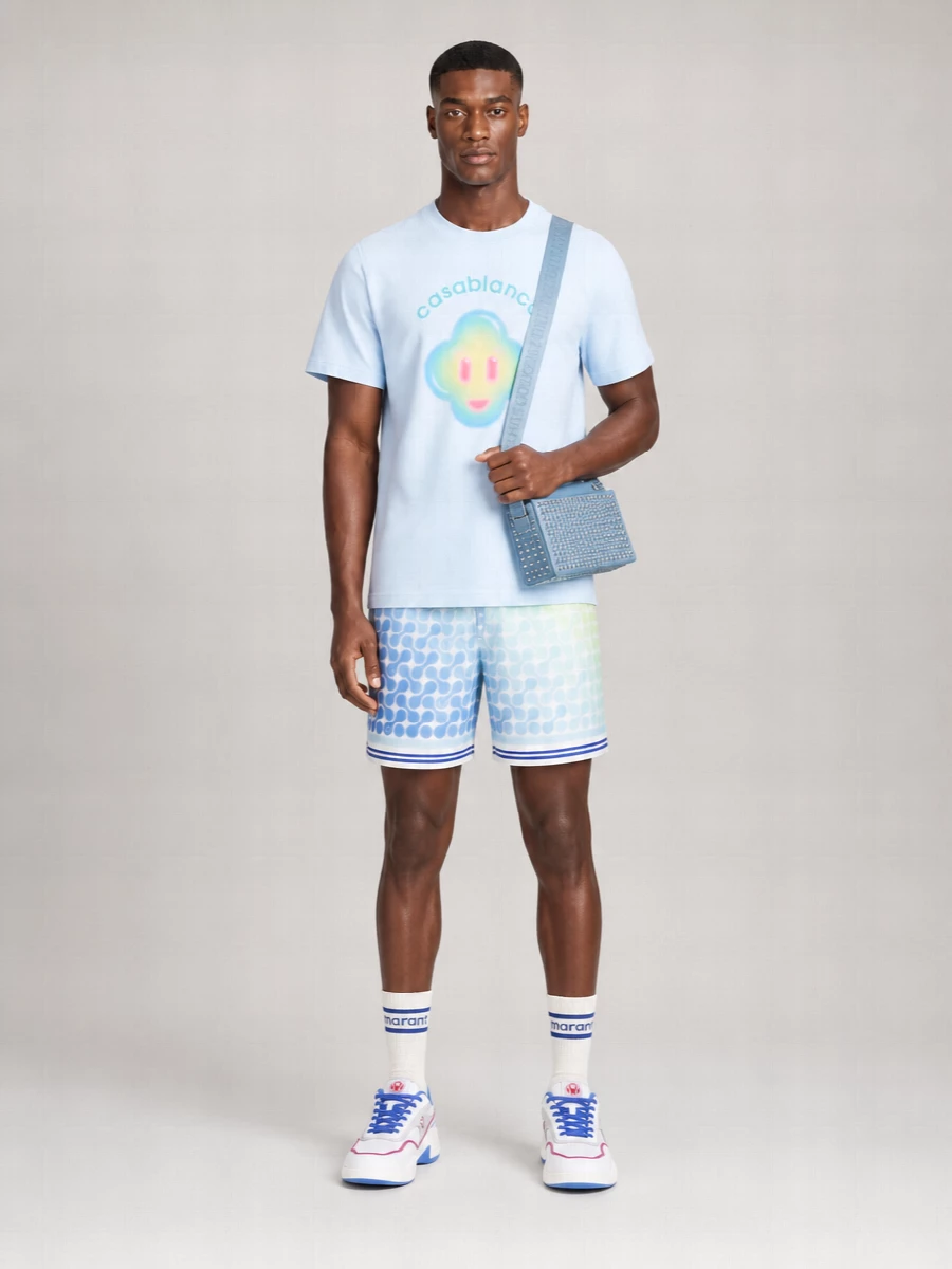 Casablanca Ribbed Crew Neck Short Sleeve T-Shirt