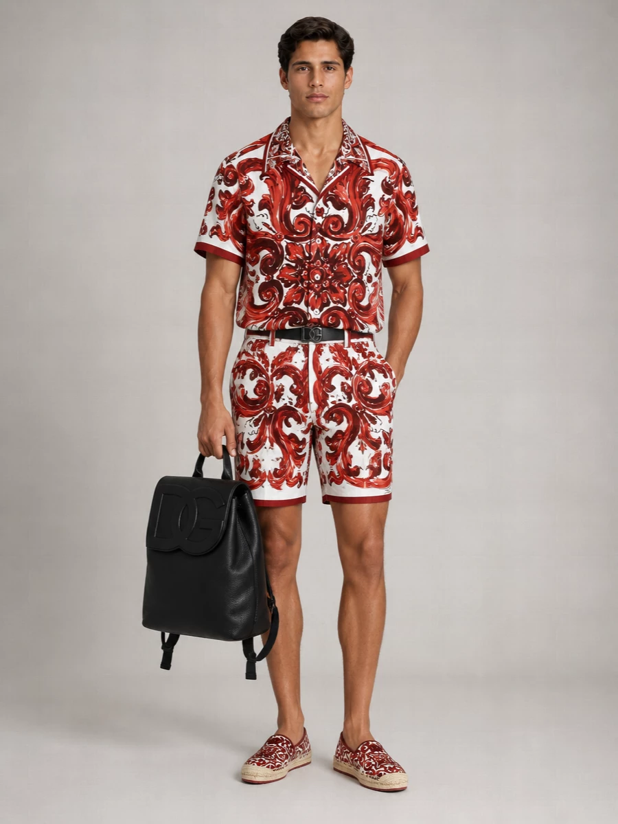 Dolce&Gabbana Majolica Print Swim Shorts