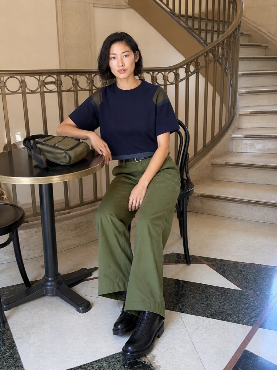 Paco rabanne cargo pants sacai tee combat boots