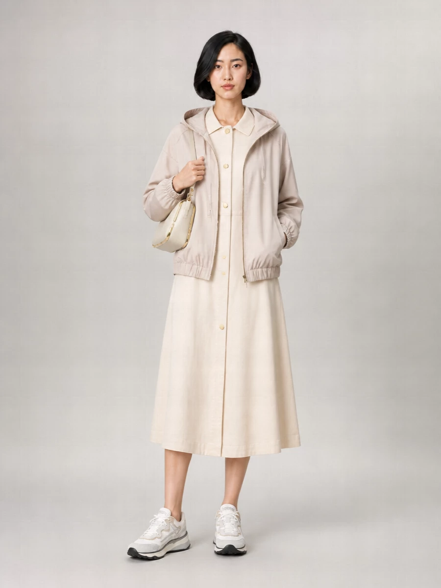 S Max Mara Hooded Taffeta Jacket