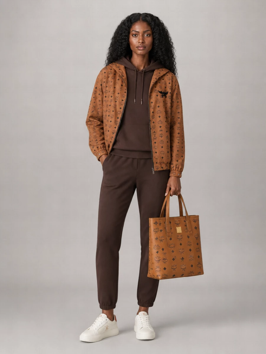 Mcm Aren Mini Coated Canvas Shoulder Bag
