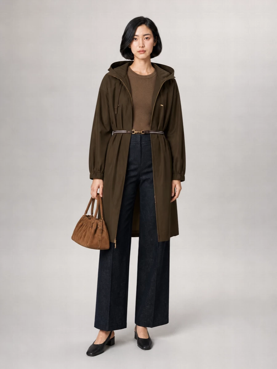 S Max Mara Taffeta Parka Coat