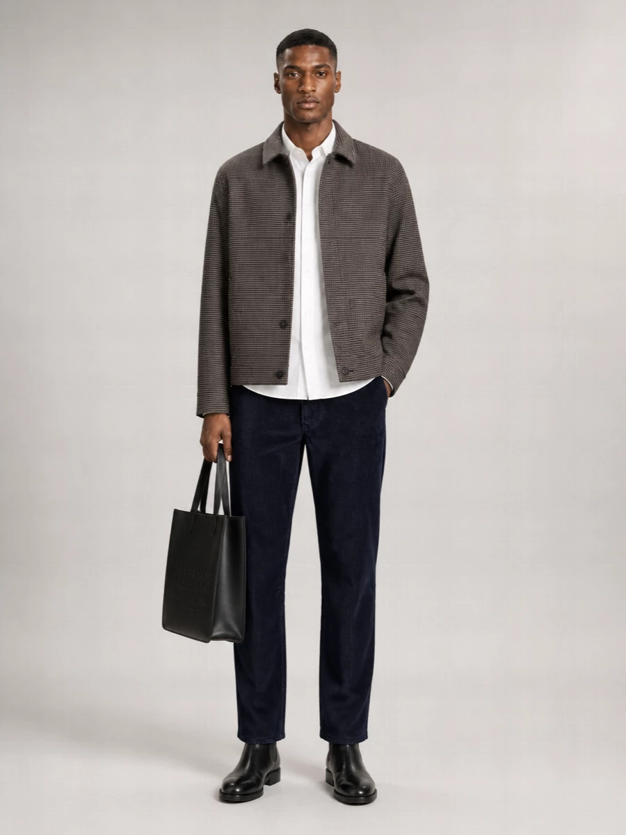 Vince Houndstooth Shirt Jacket