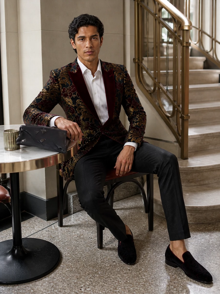 Dolce gabbana baroque dinner jacket outfit