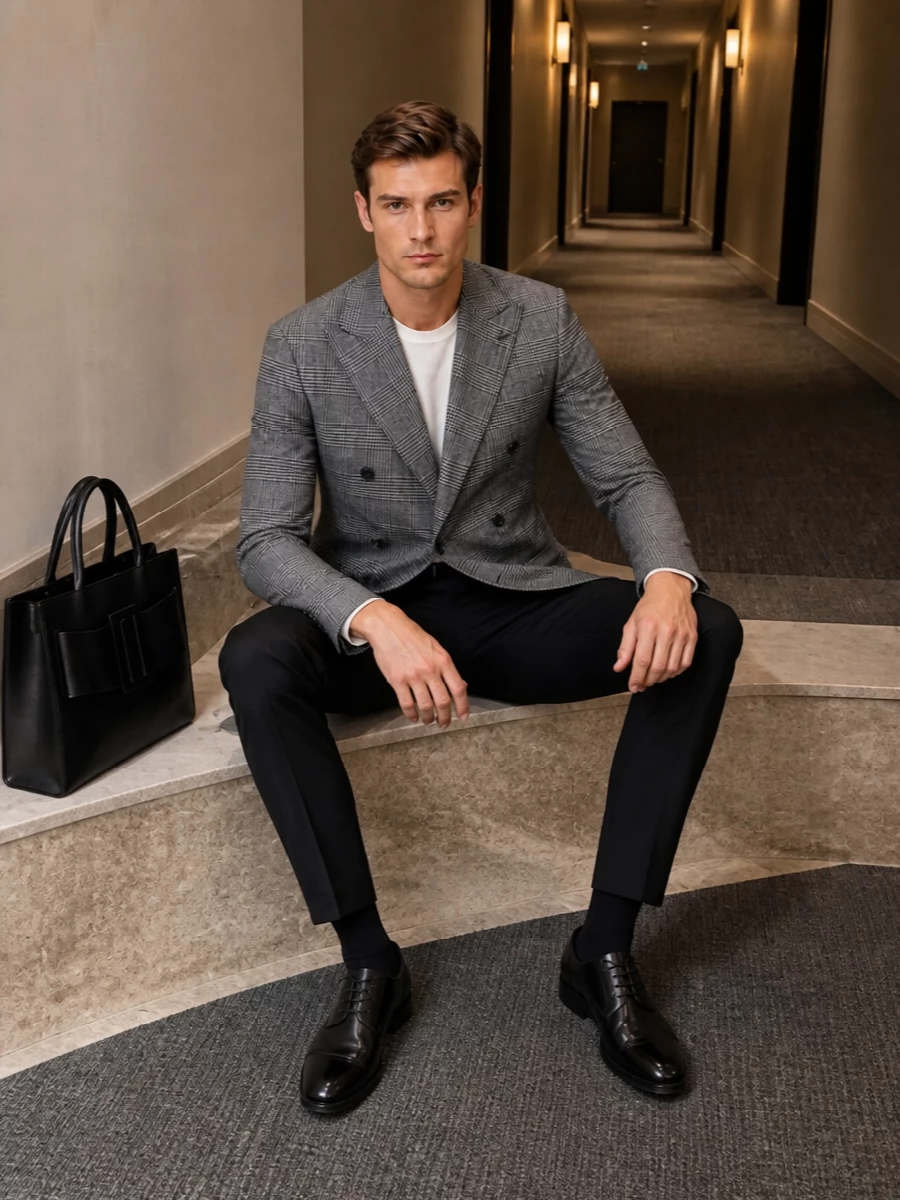 Lardini blazer black pt torino trousers outfit