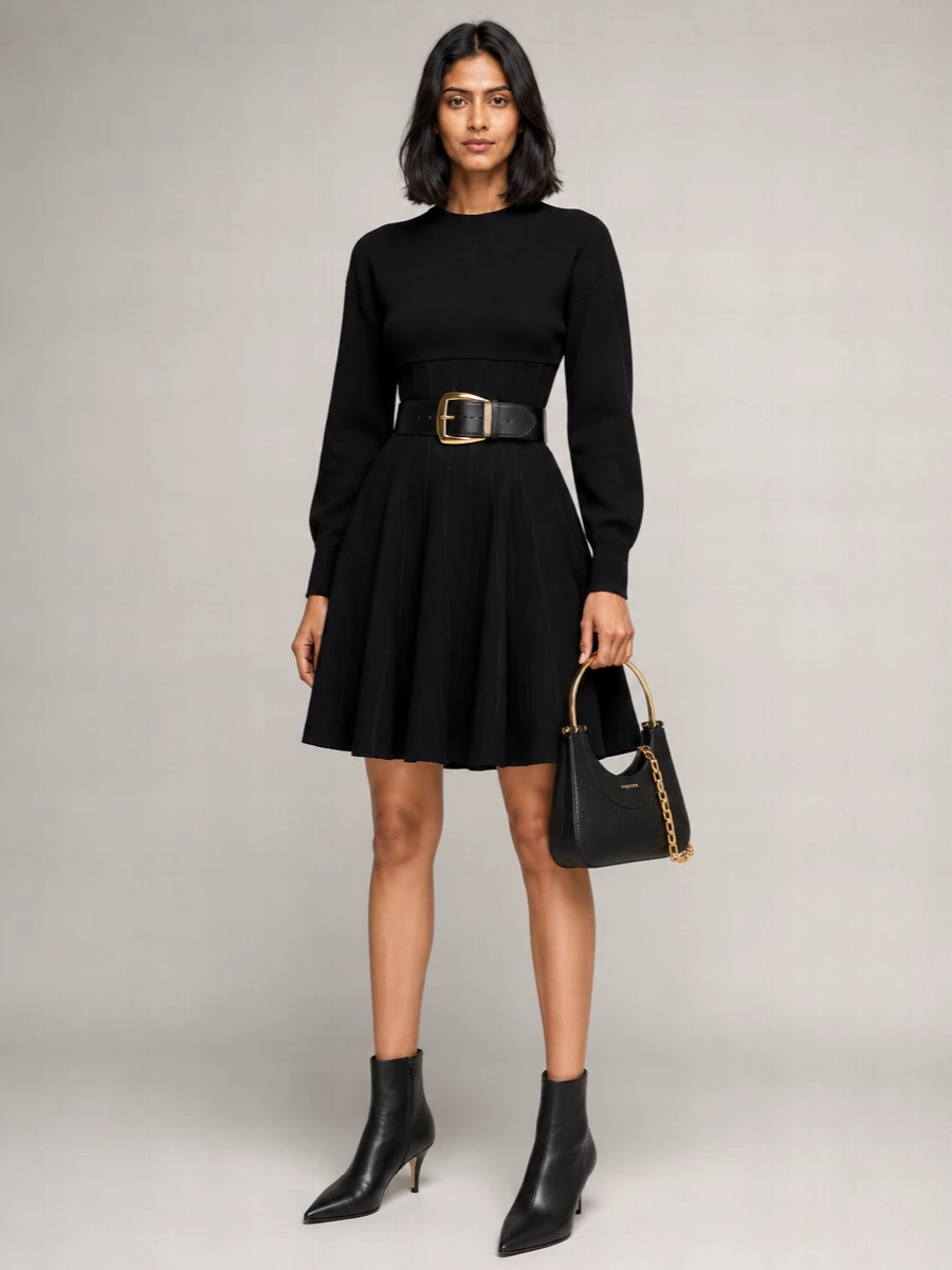 Alexander Mcqueen Slim-Fit Wool Midi Dress