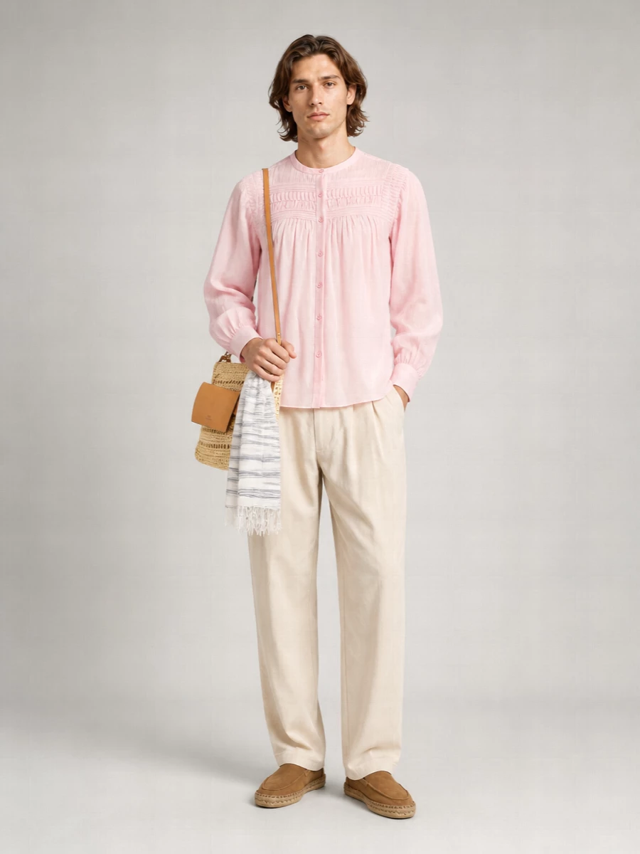 Isabel Marant Etoile Pink Cotton Plalia Blouse