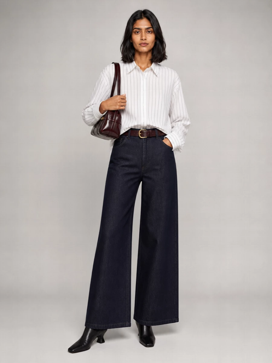 Dries Van Noten Denim High-Rise Wide-Leg Jeans