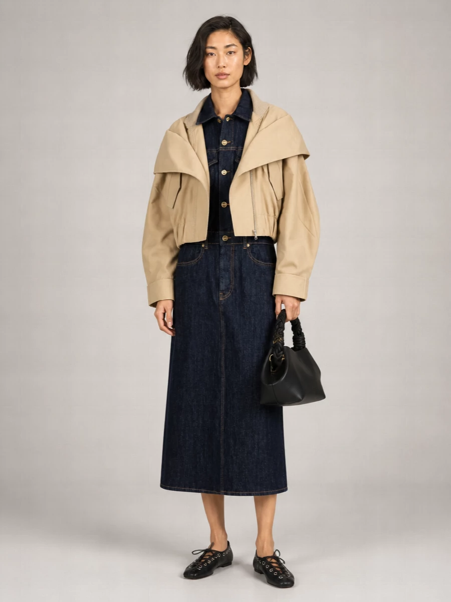 Ganni Cotton Oversized Bomber Jacket