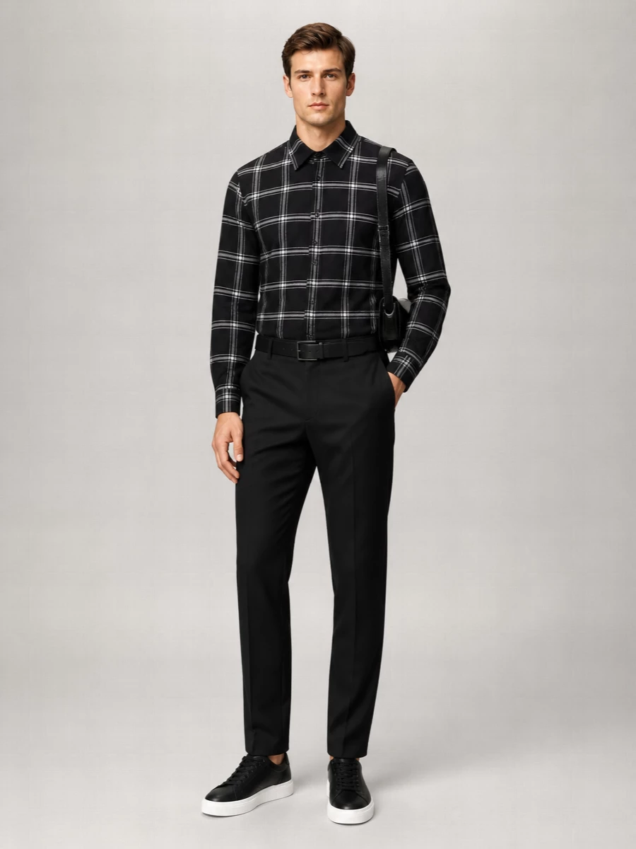 Alexander Mcqueen Checked Cotton Long-Sleeve Shirt