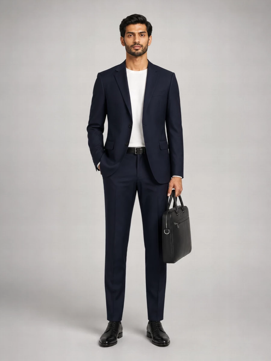 Boss Virgin Wool Slim-Fit Single-Breasted Jacket
