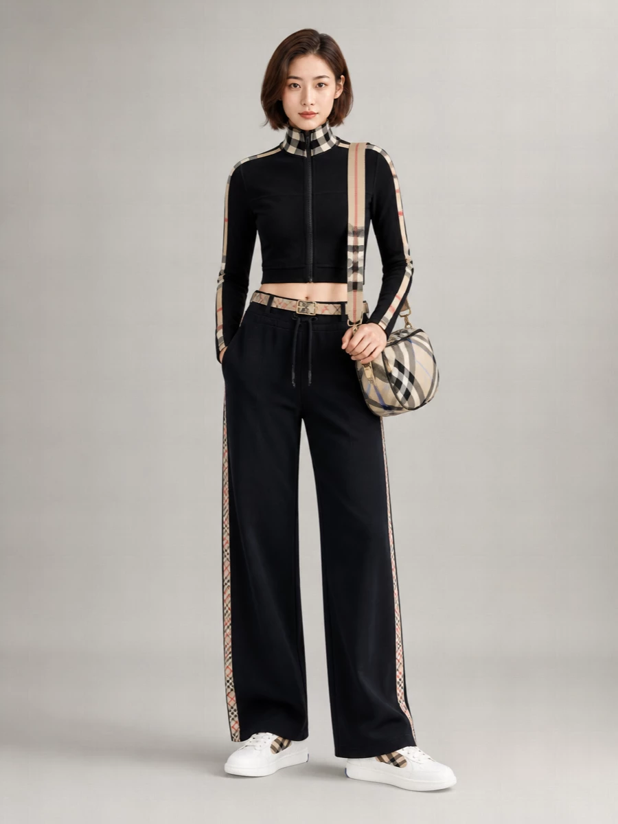 Burberry Cotton Wide-Leg Trousers