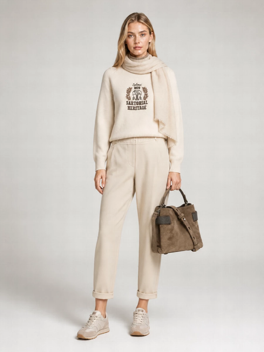 Brunello Cucinelli Cashmere Ribbed High-Neck Sweatshirt