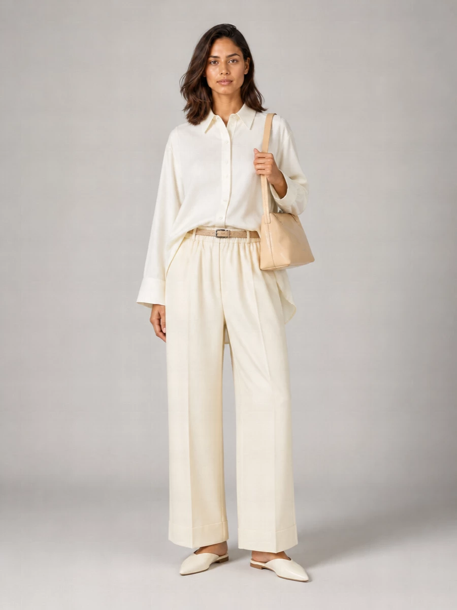 Jil Sander Cotton Wide-Leg Trousers