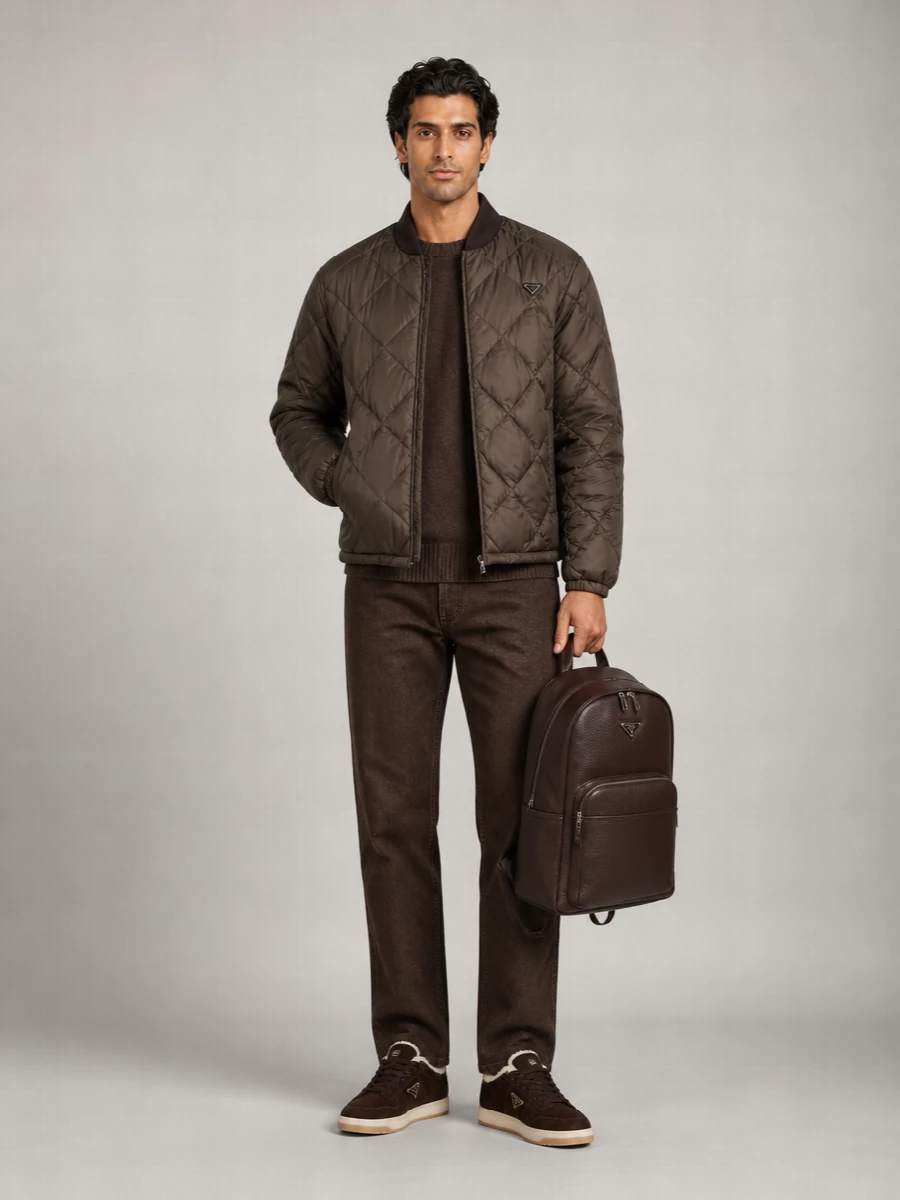 Prada down quilted puffer jacket