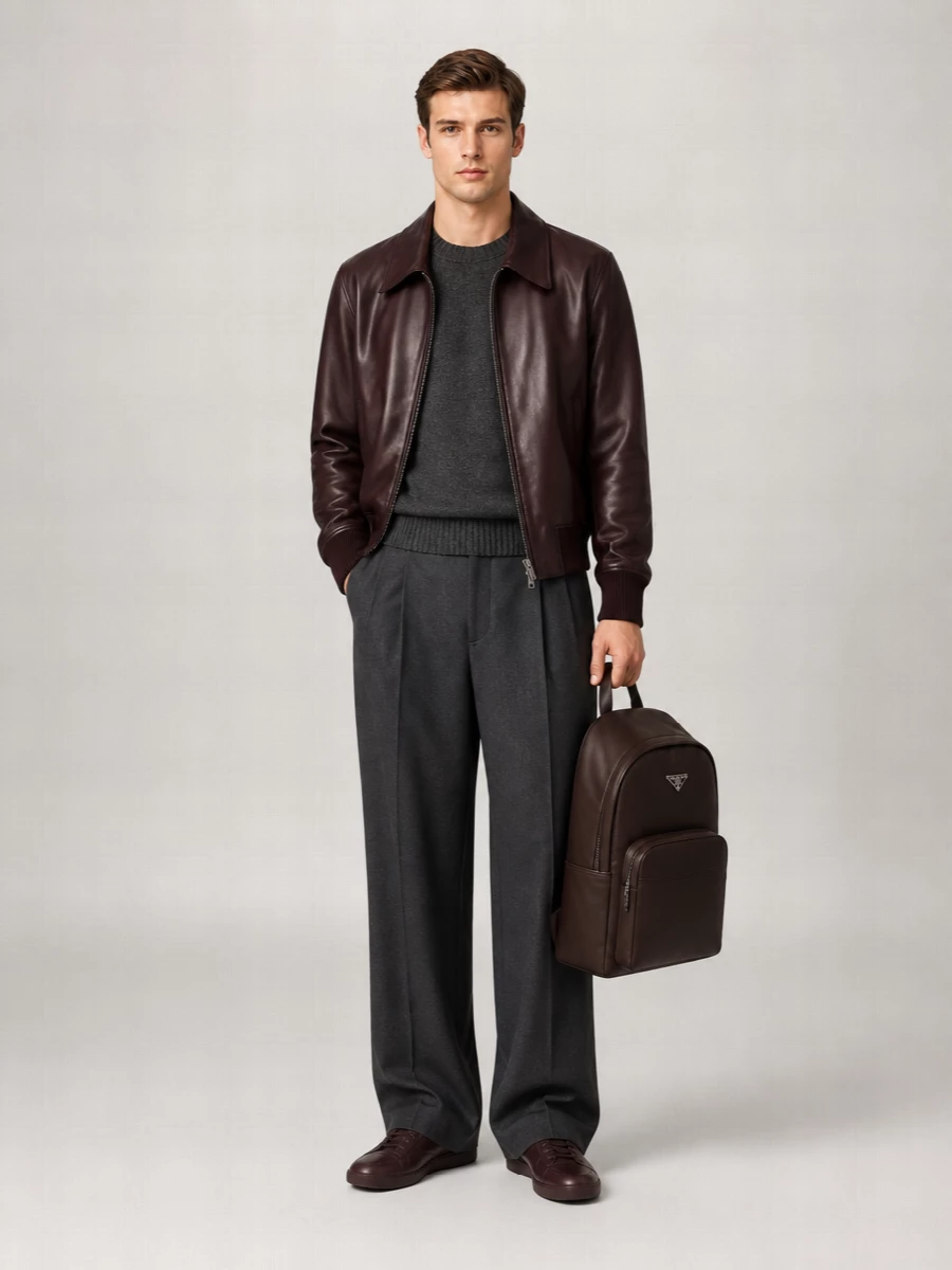 Ami Paris lambskin bomber jacket