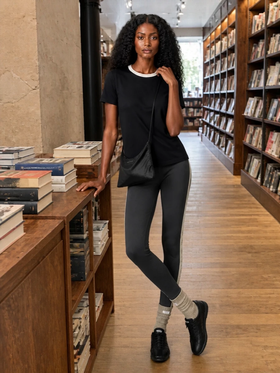 Weekend max mara leggings adidas sneakers outfit