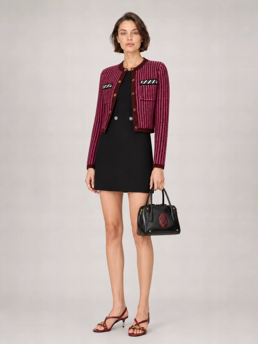 Versace Wool Crochet Cardigan