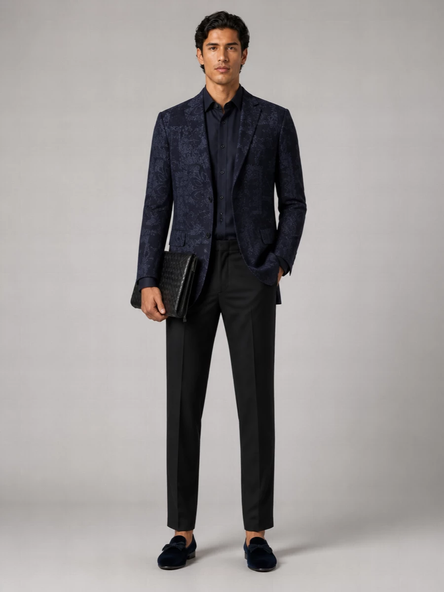 Etro Cotton Floral-Print Blazer