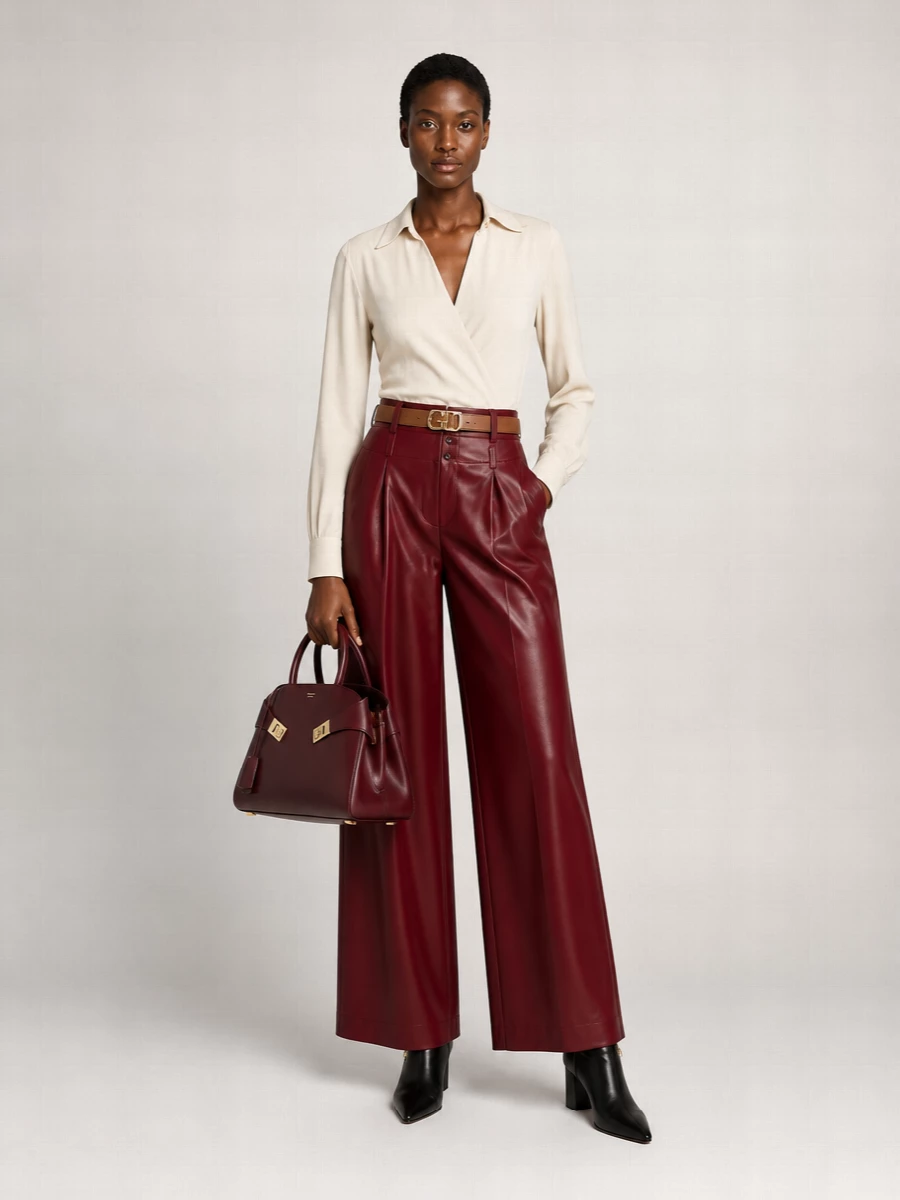 Alberta Ferretti High-Rise Wide-Leg Trousers