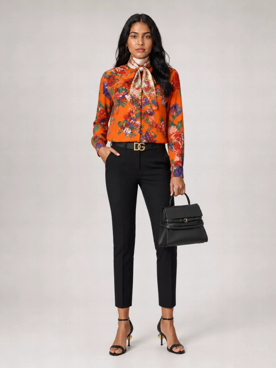 Moschino Printed Satin Shirt