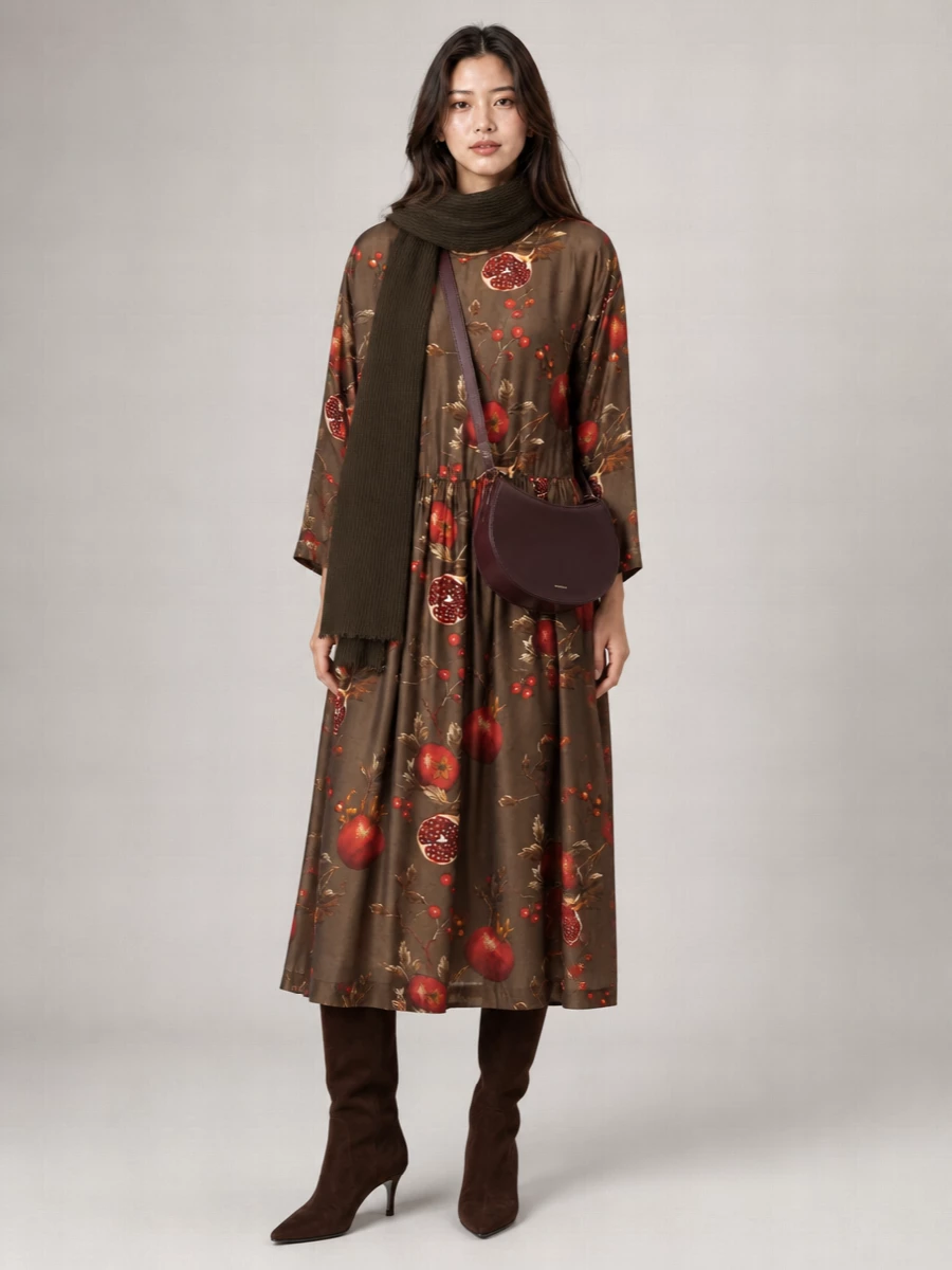 Uma Wang Printed Midi Dress